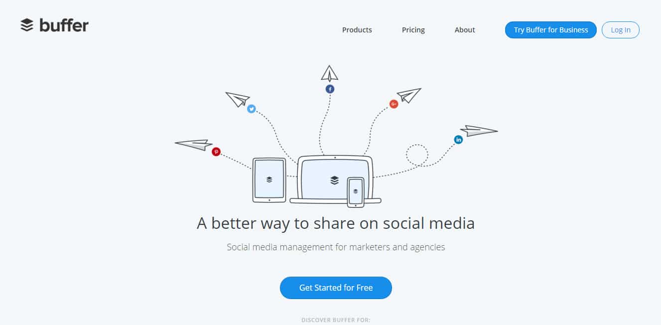 Ejemplo de buffer: una aplicación para programar posts en las redes sociales