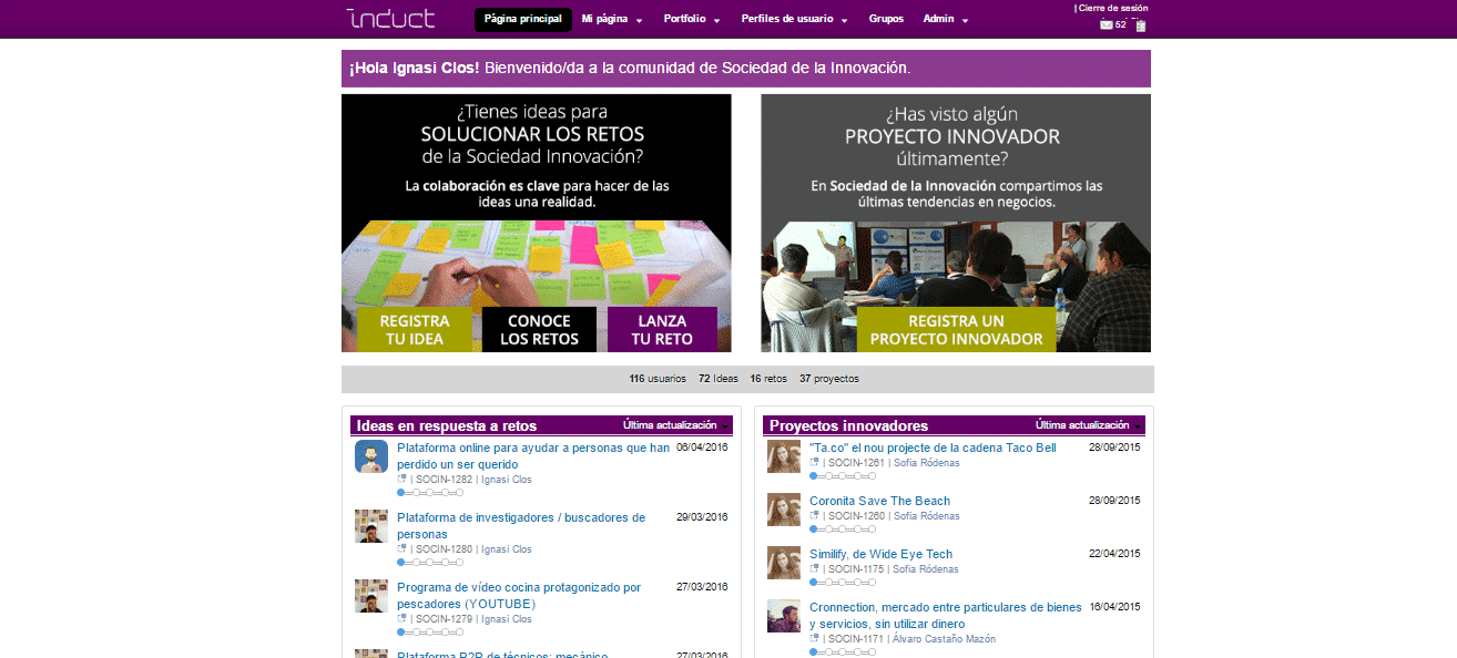 Imatge de la nostra comunitat d'innovació Induct Software