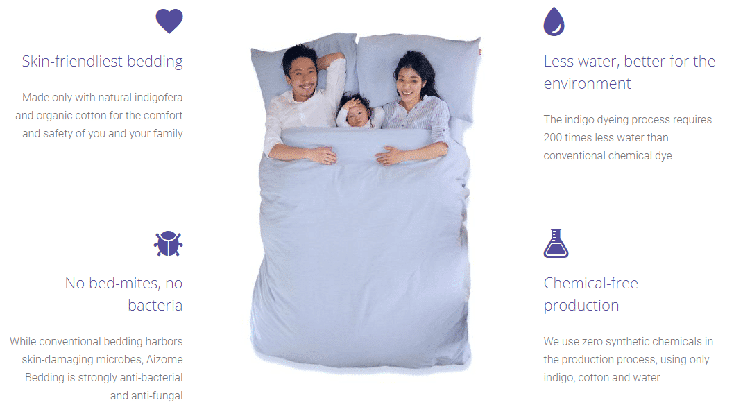 Beneficis dels llençols d'Aizome Bedding