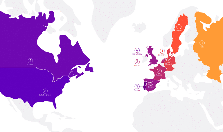 mapa de los centros de emprendimiento e innovación